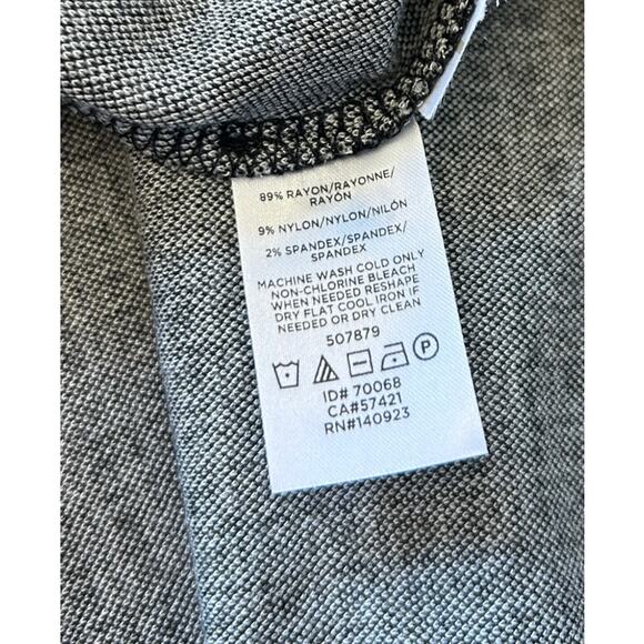 Lou & Grey for Loft Dress Women's Sz M B/W Long Sleeve Pullover Swing Jersey Y2K - Picture 7 of 7